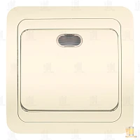 Выключатель Smartbuy Марс 1-клав.10A АБС с индикатором бежевый