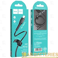 Кабель HOCO X49 USB (m)-Type-C (m) 1м 3.0A силикон черный (1/31/310)