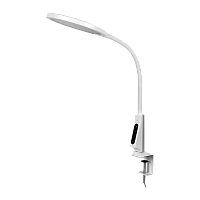Светильник настольный Camelion KD-837 7W 230V струбцина сенс. 5 ур.ярк. USB белый (1/6)