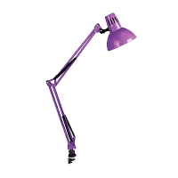 Светильник настольный Camelion KD-312 40W 230V E27 струбцина фиолетовый (1/12)