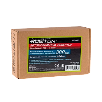 Инвертор ROBITON CN300W 12V-220V 300W (1/30/120/480)