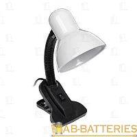 Светильник настольный Старт CT03 60W 220V E27 прищепка 1.5м белый (1/30)