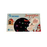 Гирлянда Космос 200LED 2.5м лампочки нить 8 режимов с контроллером ассорти (1/40) 