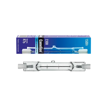 Лампа галогенная Camelion R7s 150W 220V трубка J78 прозрачная (1/50/500)