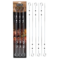 Шампуры Ecos ND-301D 450x10x1.5мм прямой 6шт. (1/6/24)