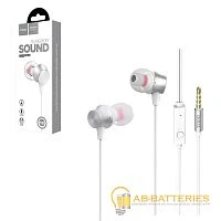 Наушники внутриканальные HOCO M51 с микр. белый (1/21/210)