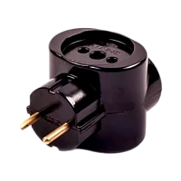 Разветвитель Прогресс 3р.Б/З черный (1/20/120)