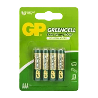 Батарейка GP GreenCell R03 AAA BL4 Heavy Duty 1.5V (4/40/480)
