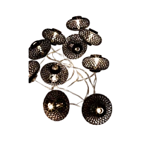 Гирлянда Космос Фонарики черные 10LED 1.8+0,3м 5х3см белый теплый (1/24)