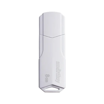 Флеш-накопитель Smartbuy Clue 8GB USB2.0 пластик белый