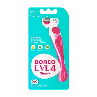 Бритва DORCO "EVE4 Simple" 4 лезвия 2 кассеты (1/6)