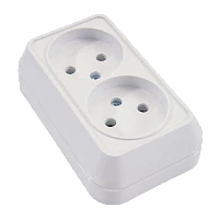 Розетка Makel Siva Ustu 2гн. 16A белый 45117 (1/10)