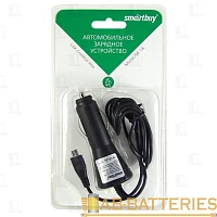 Автомобильное З/У Smartbuy microUSB (m) 1.0A черный (1/100)