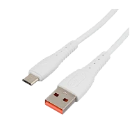 Кабель GoPower GP07M USB (m)-microUSB (m) 1м 2.4A силикон белый (1/200/800)