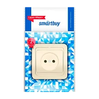 Розетка Smartbuy "Марс" 1гн. 10A Б/З керамика бежевый (1/10/200)