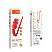 Кабель HOCO X59 USB (m)-microUSB (m) 1м 2.4A нейлон красный (1/30/300)