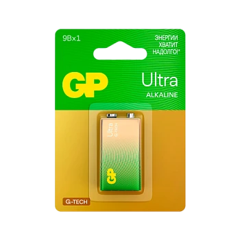 Батарейка GP ULTRA G-Tech Крона 6LR61 BL1 Alkaline 9V (1/10/200)