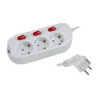 Удлинитель Старт S 3р.С/З 16A 1.5м с выкл. IP20 белый (1/20)