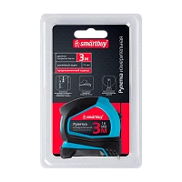 Рулетка измерительная Smartbuy Tools 3м*16мм резина фиксатор голубой