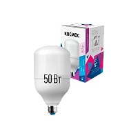 Лампа светодиодная Космос HW E27/E40 50W 6500К 220V цилиндр матовая (1/20)