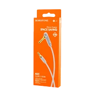 Кабель AUX Borofone BL4 Jack 3.5mm (m)-Jack 3.5mm (m) 1м TPE серый (1/63/252)