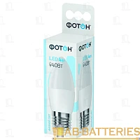 Лампа светодиодная Фотон B35 E27 9W 4000К 100-265V свеча (1/10/50)