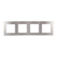 Рамка ЭРА 12-5104-03 4-местная горизонтальная алюминий,сатин (1/10/100)