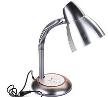 Светильник настольный ЭРА N-115 40W 220V E27 на основании серый (1/12)
