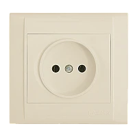 Розетка Makel Defne 1гн. 16A Б/З кремовый 42010022 (1/12)