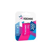 Аккумулятор бытовой Космос Крона BL1 NI-MH 9V 200mAh (1/6/72)