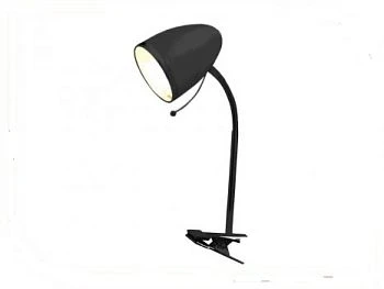 Светильник настольный Camelion KD-310 40W 230V E27 прищепка черный (1/6)