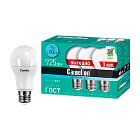 Лампа светодиодная Camelion A60 E27 11W 4500К 170-265V груша ПРОМО матовая (3/6/120)