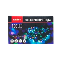 Гирлянда Старт НГ 100LED 4м нить 8 режимов мульти (1/25/100) 