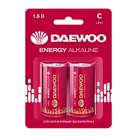 Батарейка Daewoo ENERGY LR14 C BL2 Alkaline 1.5V (2/24/192)