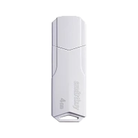 Флеш-накопитель Smartbuy Clue 4GB USB2.0 пластик белый