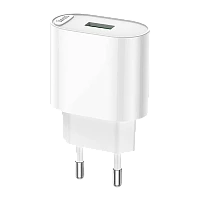 Сетевое З/У HOCO C109A 1USB 18W QC3.0 белый (1/36/216)