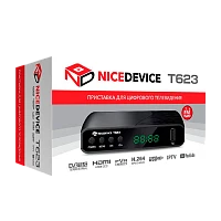 Приставка для цифрового ТВ Nicedevice T623 DVB-T/T2/C черный