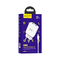 Сетевое З/У HOCO N6 2USB 3.0A QC3.0 белый (1/12/120) 
