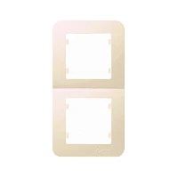Рамка Makel Lillium 2пост. вертикальная кремовый 71232 (1/25)