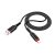 Кабель HOCO X59 USB (m)-microUSB (m) 1.0м 2.4A нейлон черный (1/30/300)