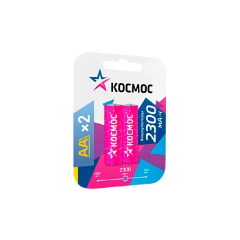 Аккумулятор бытовой Космос HR6 AA BL2 NI-MH 2300mAh (2/24/288)
