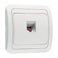 Розетка телефонная Makel Mimoza 1гн. белый 12014 (1/12)