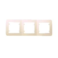 Рамка Makel Lillium Natural 3пост. кремовый 55213 (1/20)