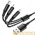 Кабель Borofone BX50 USB (m)-2хType-C/Lightning/microUSB (m) 1.0м 2.4A силикон черный (1/360)