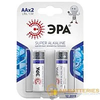Батарейка ЭРА Super LR6 AA BL2 Alkaline 1.5V (2/40/320/15360)