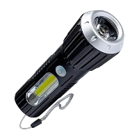 Фонарь универсальный Космос 114Lit 2W LED+COB от аккумулятора 2 режима черный (1/60/120)