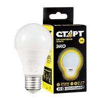 Лампа светодиодная Старт GLS E27 15W 3000К 220V груша Black матовая (1/10/100)