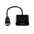 Переходник GoPower HDMI (m)-VGA (f) с питанием со звуком черный Premium Zip-Lock c подвесом (1/200)