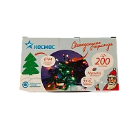 Гирлянда Космос Светодиодная Уличная 200LED 21.4м лампочки нить 8 режимов мульти (1/40)