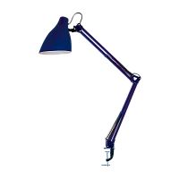 Светильник настольный Camelion KD-335 40W 230V E27 струбцина синий (1/6)